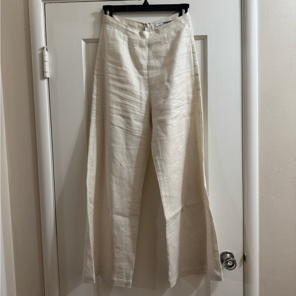 Faithfull the Brand Cream Linen Pants